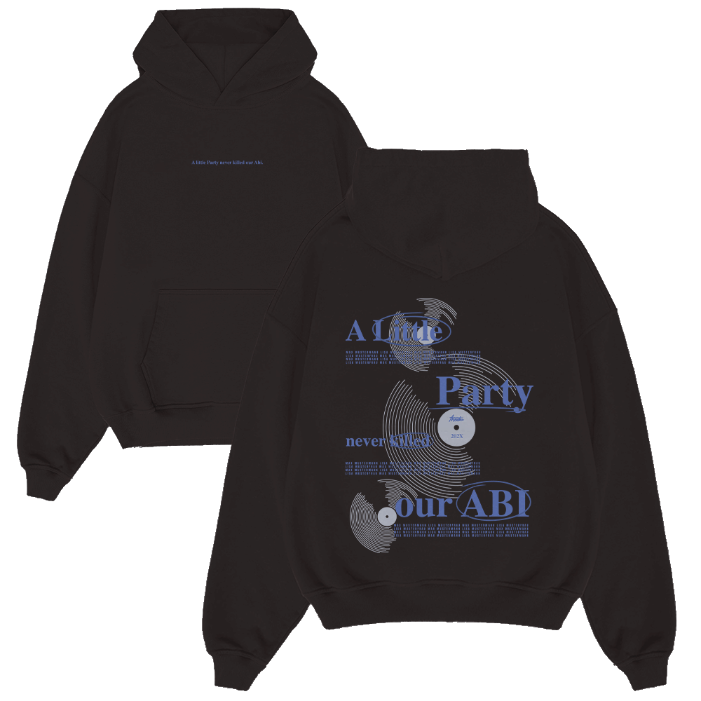 Hoodie, Schwarz, Graphic, Rückendruck, Pullover