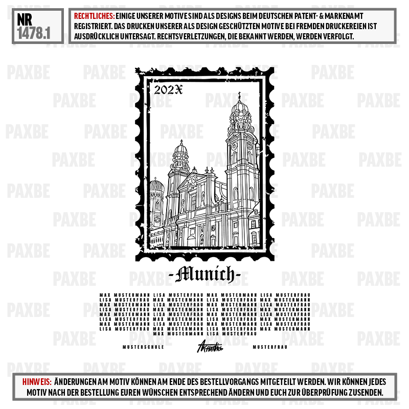 Stempel, München, Architektur, Kirche, Linienkunst, Stempel, Stadtarchitektur, Kirche, München, Motivstempel