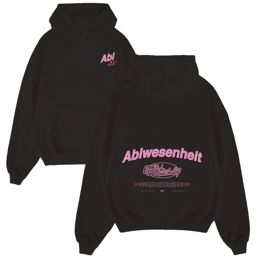  Hoodie, Schwarz, Roter Text, Grafik, Vordertasche, Hoodie, Schwarzer Hoodie, Roter/pinker Text, Kanguru-/Fronttasche, Bedrucktes Design