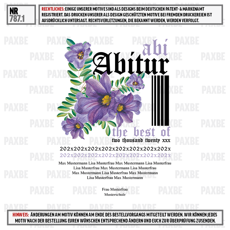 Abitur, Blumen, Magazine, Kollektion, Titelbild, Blumen, Violett, Abitur, Barcode, Blüten