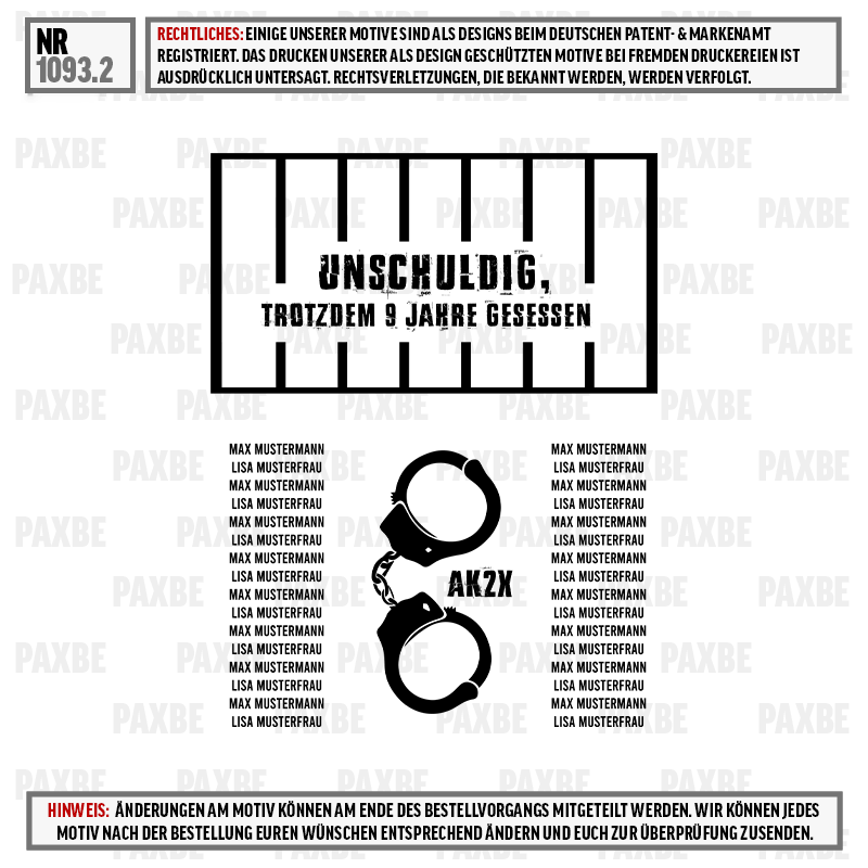 UNSCHULDIG 1093.2 UNSCHULDIG 1093.2