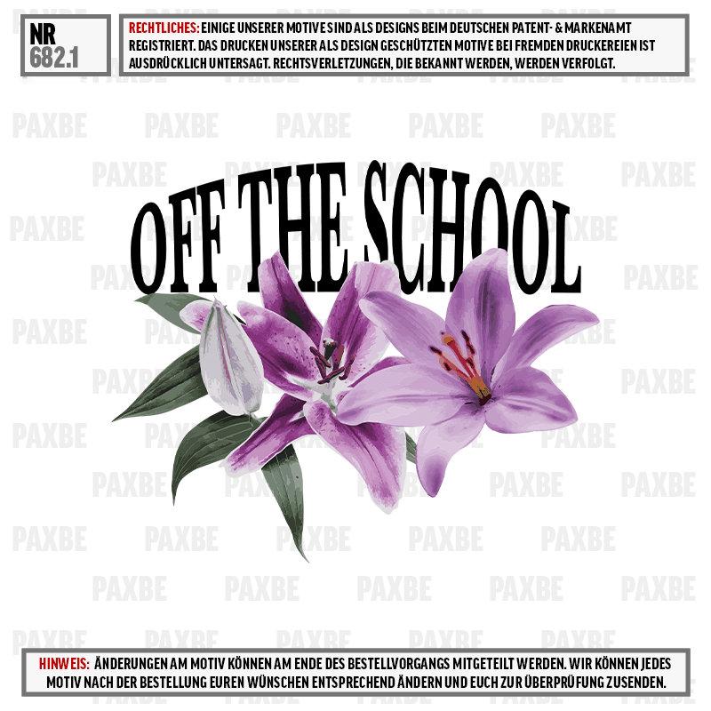 Blume, Lilien, Lila, Text, Off the School