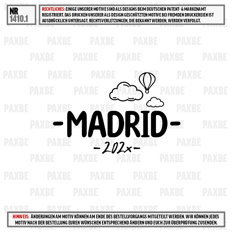 Madrid, 202x, Hobby, Reise, Ballon, Madrid, 202x, Wolken, Heißluftballon, Illustration