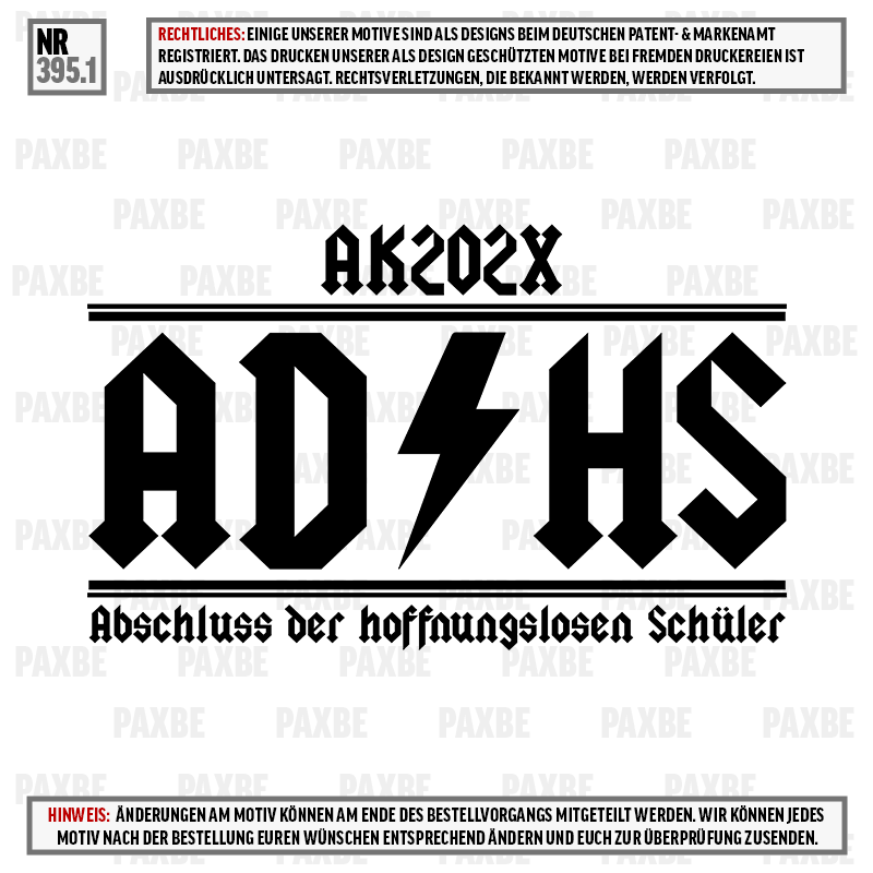 ADHS ABSCHLUSS DER HOFFNUNGSLOSEN SCHÜLER ACDC 395.1