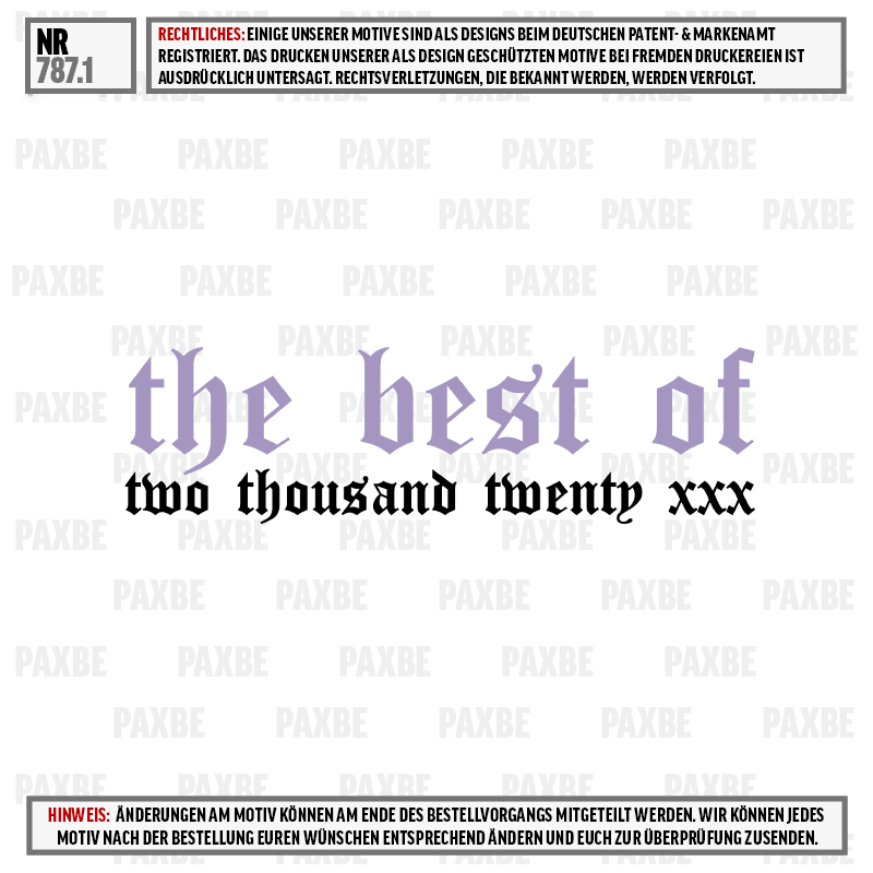 text, das beste von, zweitausendzwanzig xxx, gotisch, Schreibschrift, Produkt, Textgrafik, Runenfont, the best of two thousand twenty xxx, Dekorationsdruck