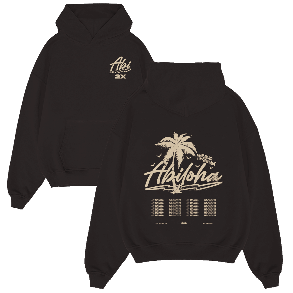  Hoodie, Schwarzer Hoodie, Palmen Grafik, Rückenaufdruck, Kapuze, hoodie, schwarz, palme, grafik, oversized
