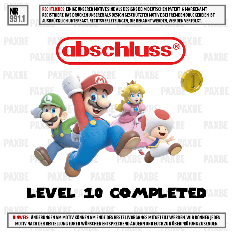 ABSCHLUSS SUPER MABIO LEVEL 10 COMPLETED 991.1