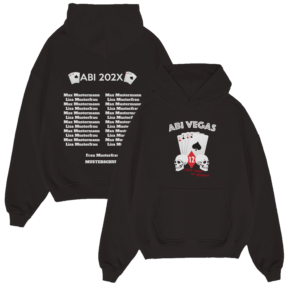 ABI VEGAS 12 JAHRE HABEN WIR GEPOKERT 32.1 Bekleidung, Strickwaren, Pullover, Sweatshirt, Kapuzenpulli, Bekleidung, Strickwaren, Pullover, Sweatshirt, Kapuzenpulli