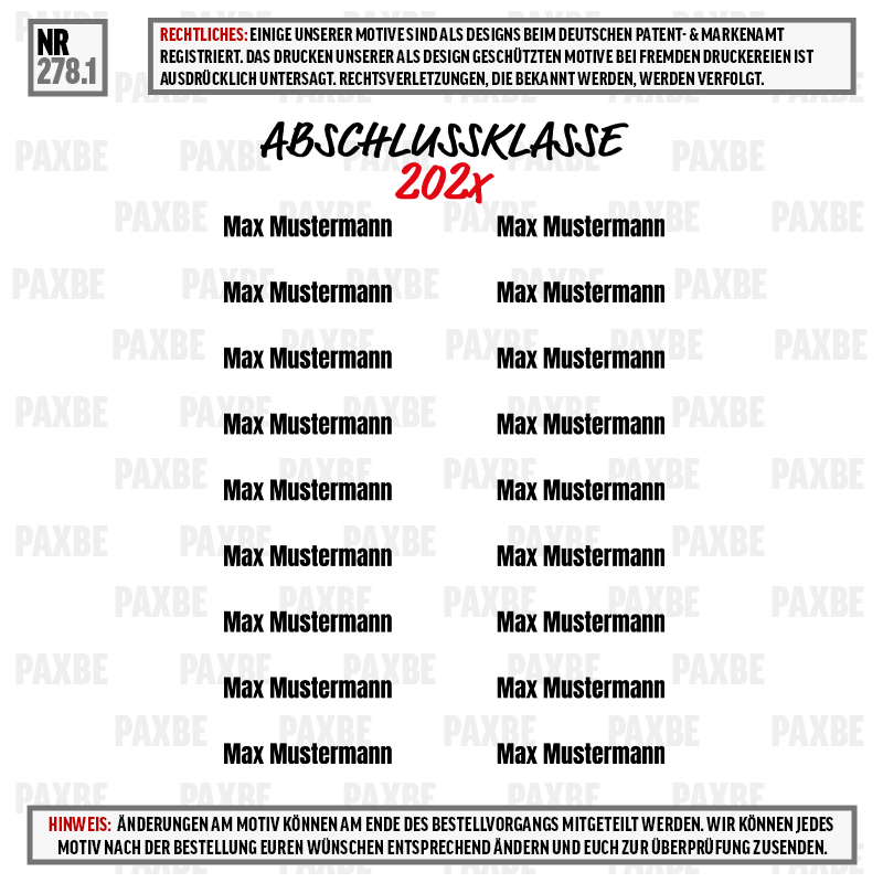 ABSCHLUSS AUF UNSEREN NACKEN 278.1 ABSCHLUSS AUF UNSEREN NACKEN 278.1