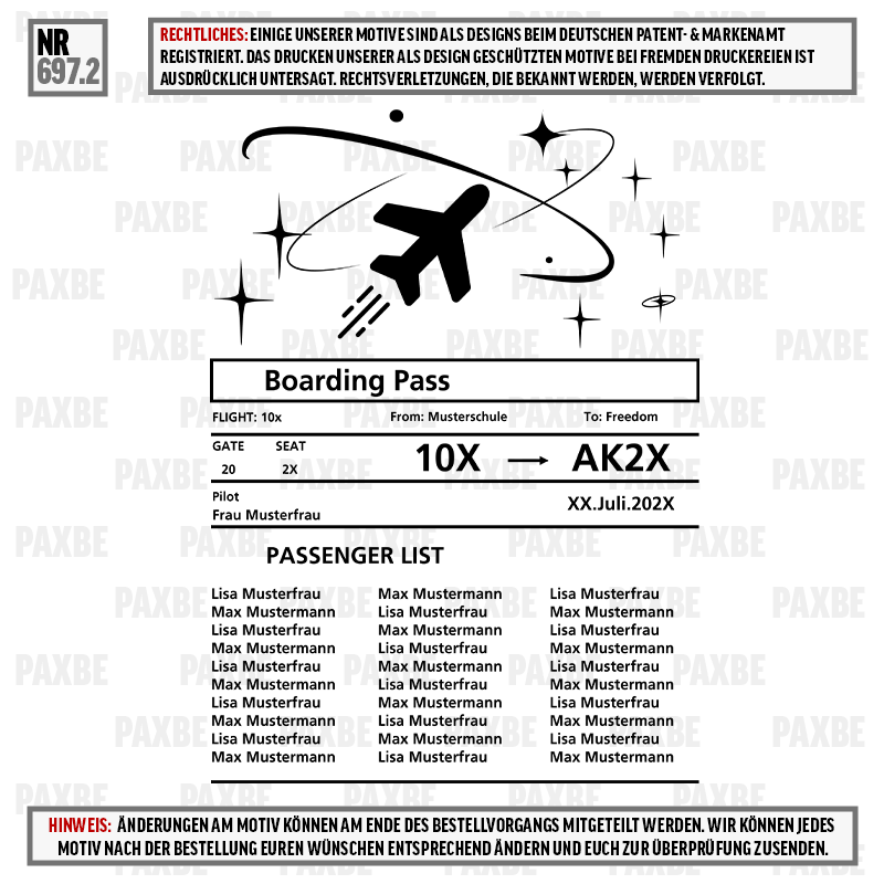 BOARDING PASS SPACE 697.2