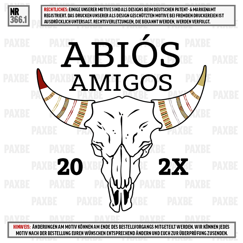 ABIOS AMIGOS BÜFFEL SKULL 366.1