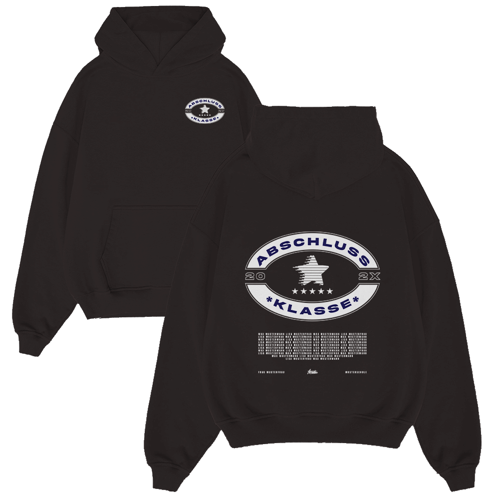 Hoodie, Pullover, Kapuzenpullover, Schwarz, Aufnäher/Logo, Hoodie, Schwarz, Kangurentasche, Großes Logo, Abstract-Print