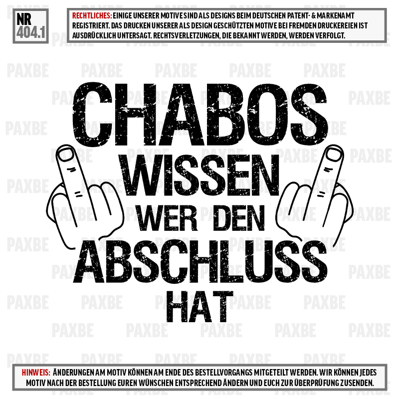 CHABOS WISSEN WER DEN ABSCHLUSS HAT 404.1