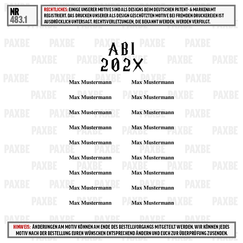 poster, branding, text, layout, design, poster, text, abstract motif, ABI 202X, Max Mustermann