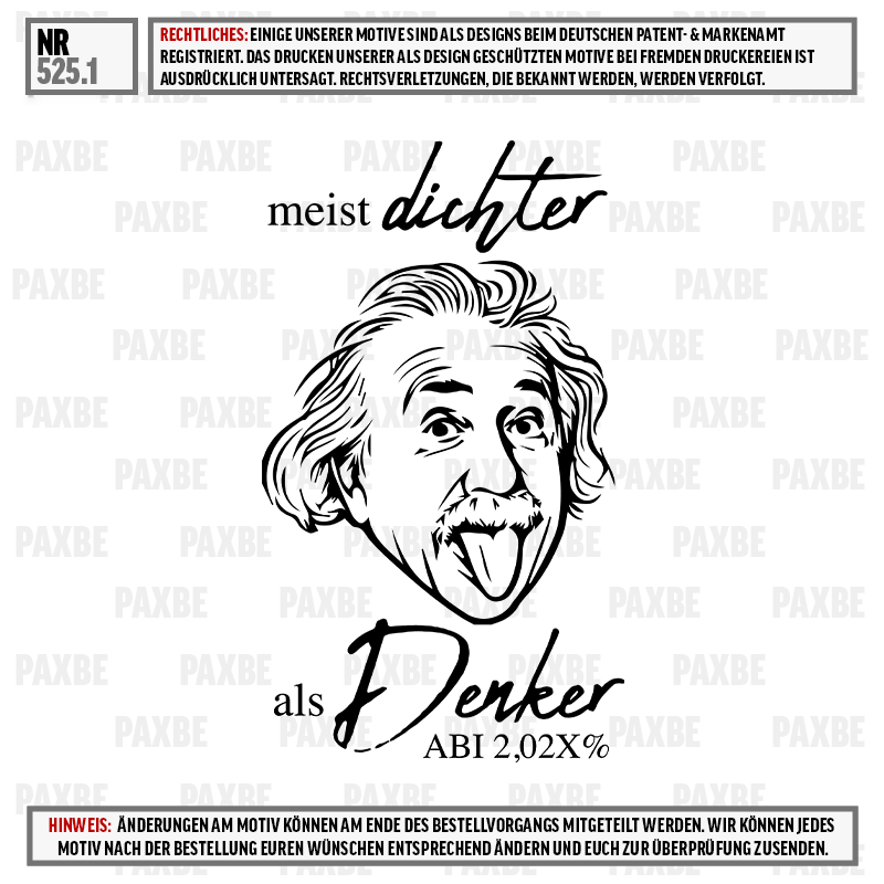 Einstein, Lustiges Porträt, Linienzeichnung, Kopfportrait, Humor, Pappe, Porträt, Schriftzug, Aussage, Stil