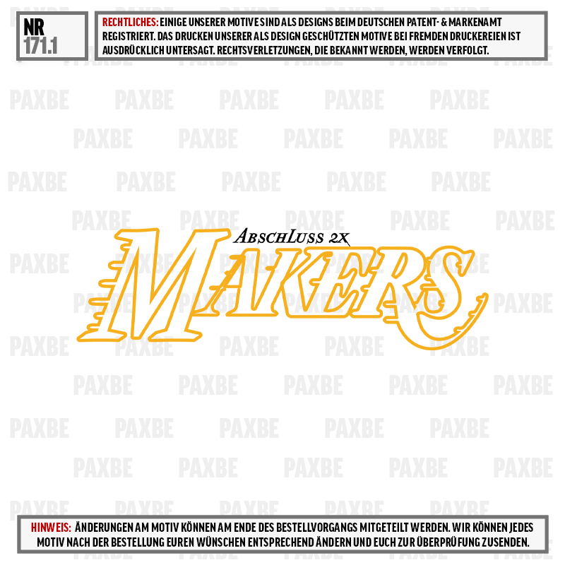 maker, makers logo, gold script, text logo, brand engraving, Plexiglas?, Logo, Text, Makers, Abschluss 2X