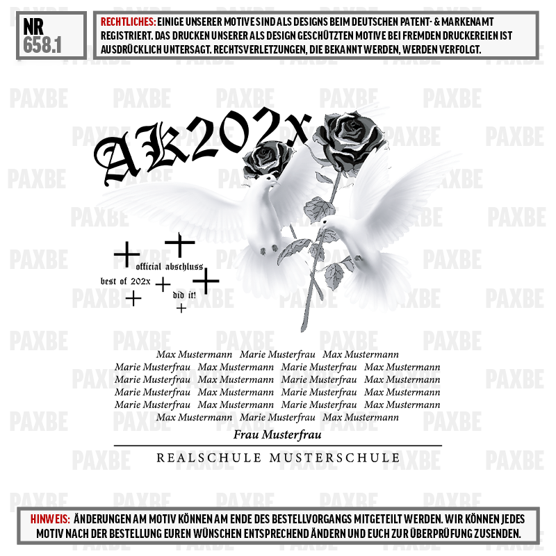 Ewigkeiten, Abschluss, Rose, Tauben, Schule, 4x6 photo, weiße taube, rosenstrauß, abschluss design, monochrome druck