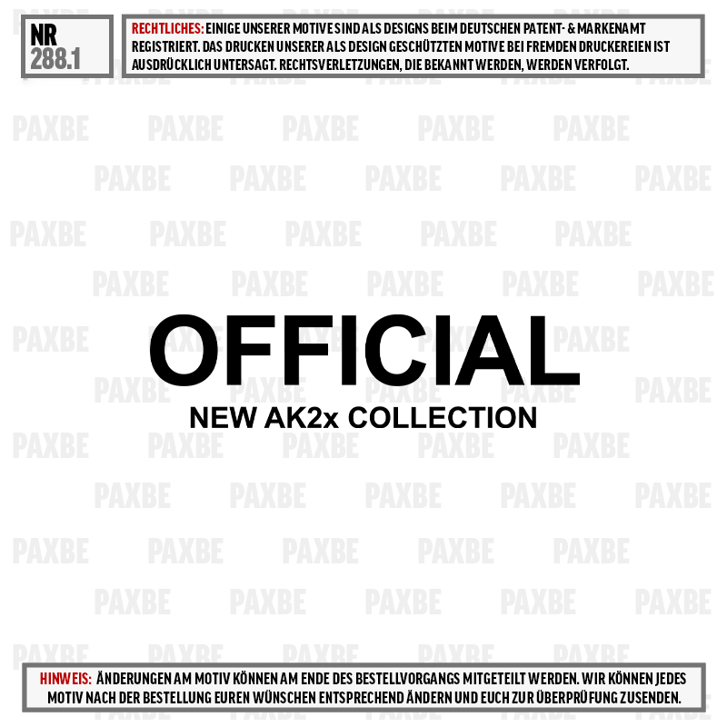 logo, text, OFFICIAL, NEW AK2x COLLECTION, markenkontext, grafik