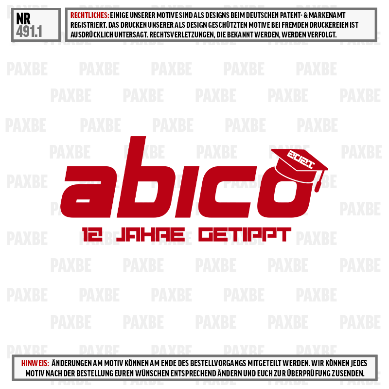 Logo, Abico, 12 Jahre getippt, Abschluss, Rot, logo, abico, Abschluss, Graduation, Druck