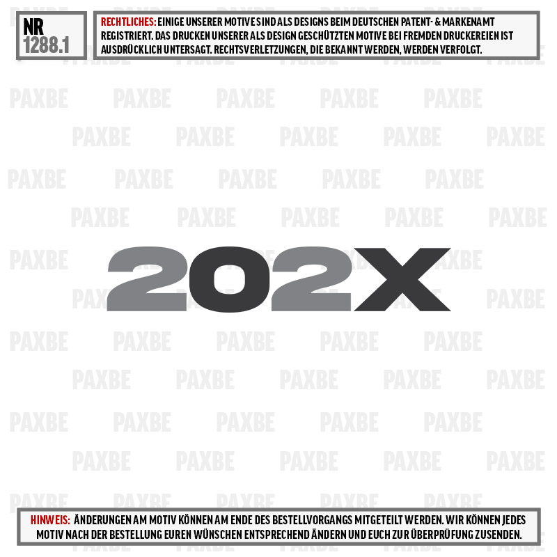 202X, Grafik, Text, PAXBE, Bildplatzhalter, 202X, Logo, Text, Grafik, Markenlos