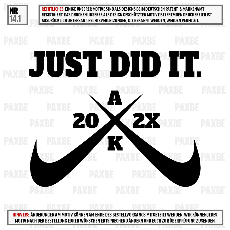 JUST DID IT NICE X 14.1 JUST DID IT NICE X 14.1