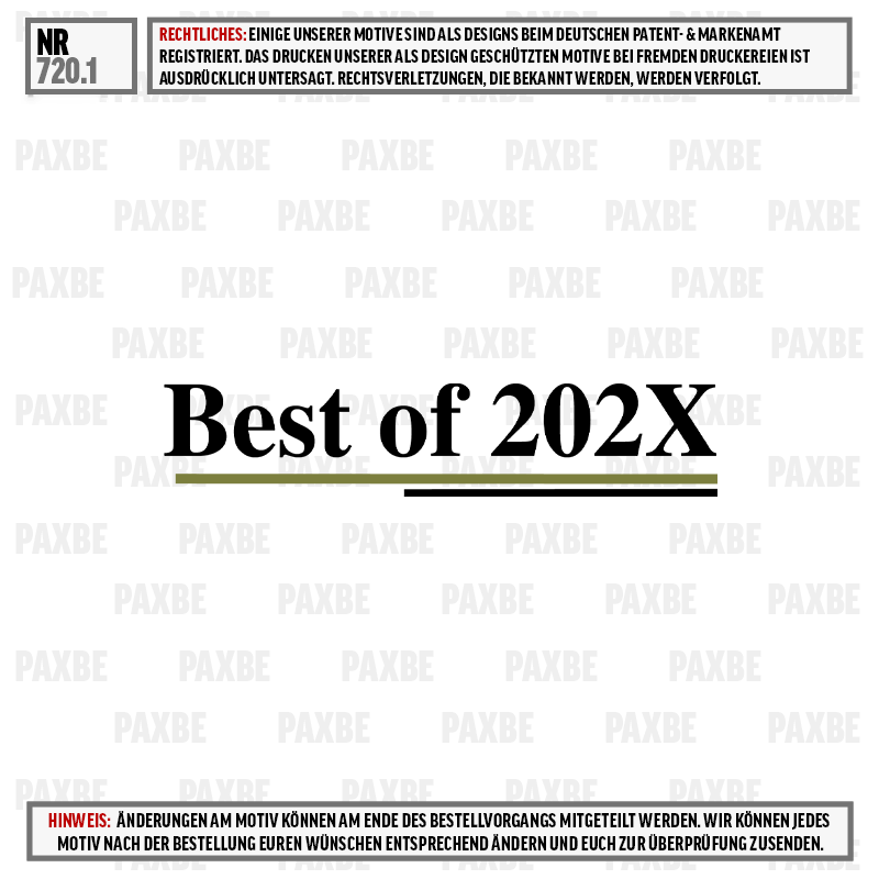 Text, Poster, Grafik, Best of 202X, Unterstrichen